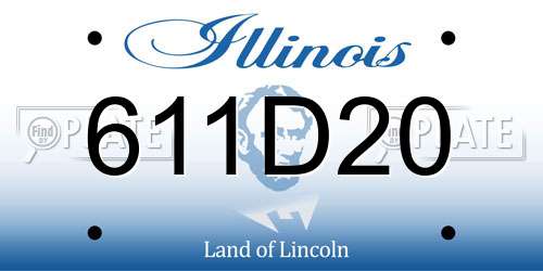 611D20 Illinois License Plate