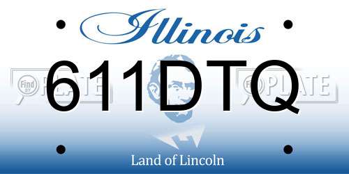 611DTQ Illinois License Plate