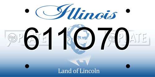 611O70 Illinois License Plate