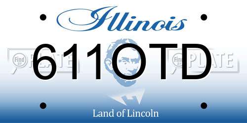 611OTD Illinois License Plate