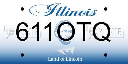 611OTQ Illinois License Plate