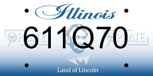 611Q70 Illinois License Plate