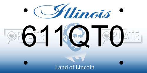 611QT0 Illinois License Plate