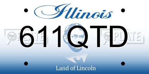 611QTD Illinois License Plate