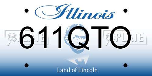 611QTO Illinois License Plate
