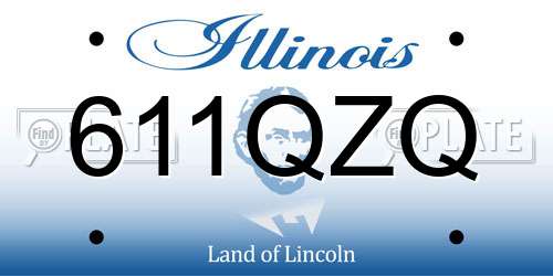 611QZQ Illinois License Plate