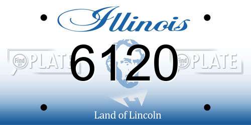 6120 Illinois License Plate