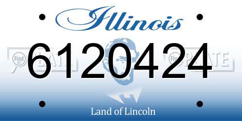 6120424 Illinois License Plate