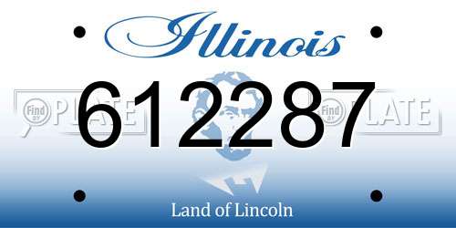 612287 Illinois License Plate