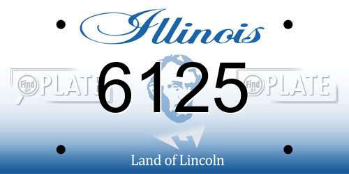 6125 Illinois License Plate