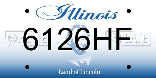 6126HF Illinois License Plate