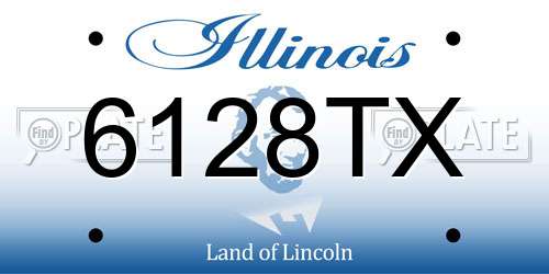 6128TX Illinois License Plate