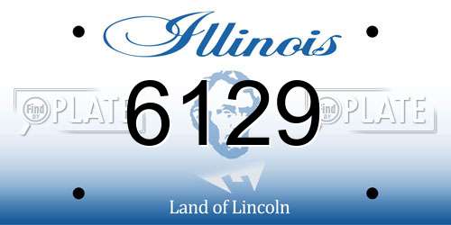 6129 Illinois License Plate