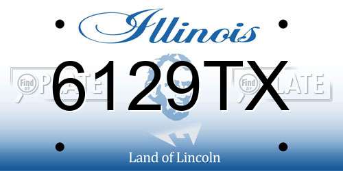 6129TX Illinois License Plate