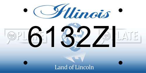 6132ZI Illinois License Plate