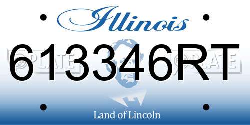 613346RT Illinois License Plate
