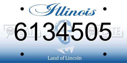 6134505 Illinois License Plate