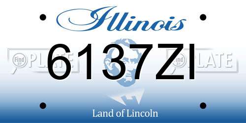 6137ZI Illinois License Plate