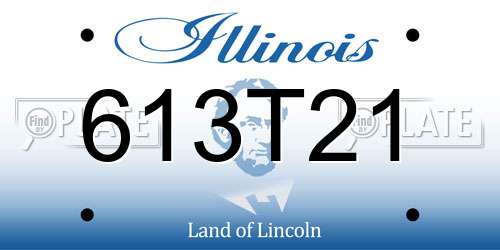 613T21 Illinois License Plate
