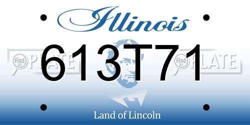 613T71 Illinois License Plate