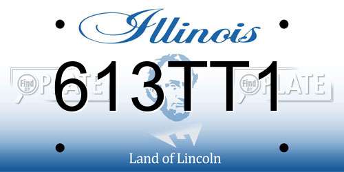 613TT1 Illinois License Plate