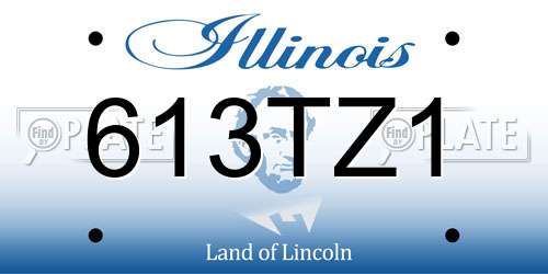 613TZ1 Illinois License Plate