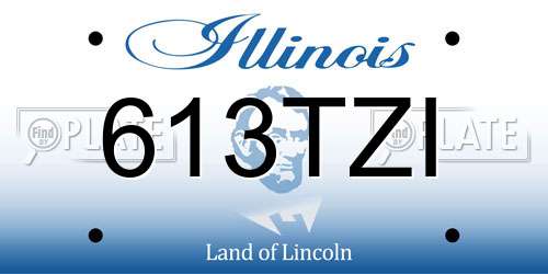 613TZI Illinois License Plate