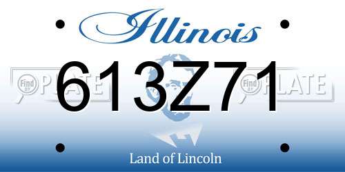 613Z71 Illinois License Plate