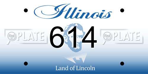 614 Illinois License Plate