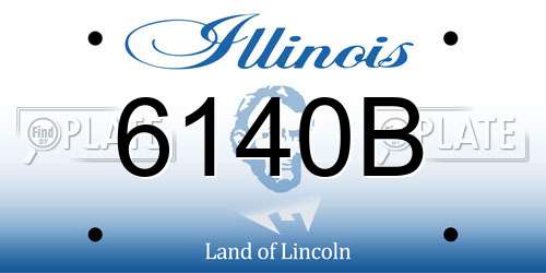 6140B Illinois License Plate