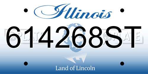 614268ST Illinois License Plate
