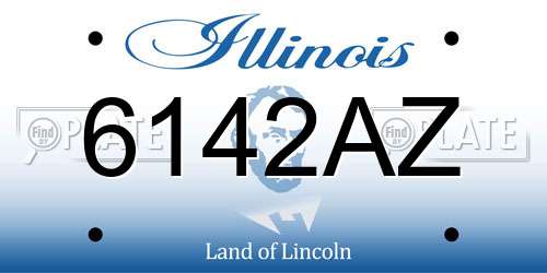 6142AZ Illinois License Plate