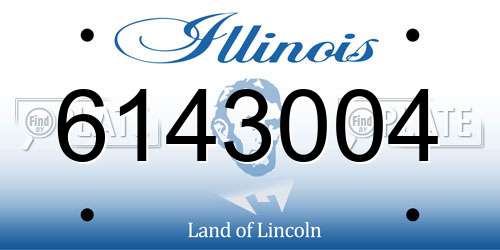 6143004 Illinois License Plate
