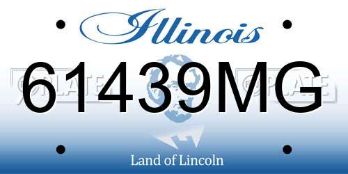 61439MG Illinois License Plate
