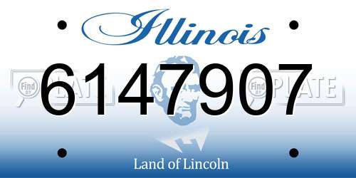 6147907 Illinois License Plate