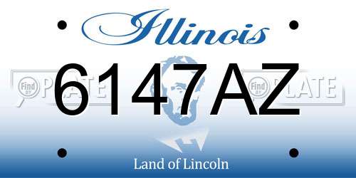 6147AZ Illinois License Plate