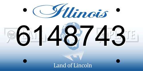 6148743 Illinois License Plate