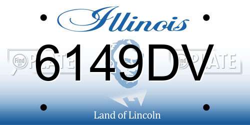 6149DV Illinois License Plate