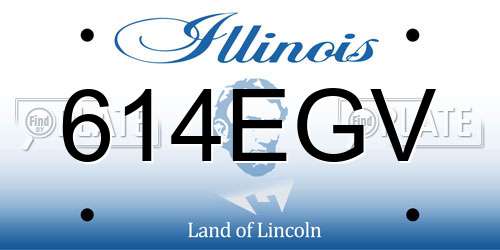 614EGV Illinois License Plate