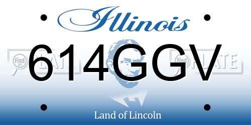 614GGV Illinois License Plate