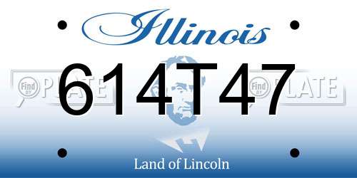 614T47 Illinois License Plate
