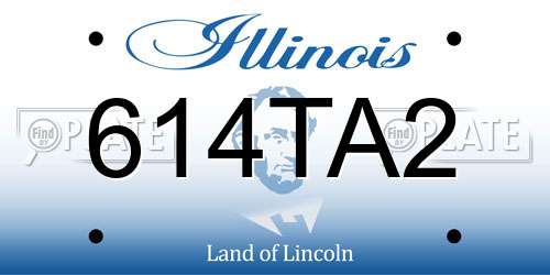 614TA2 Illinois License Plate