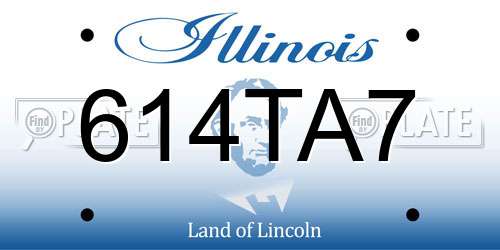 614TA7 Illinois License Plate