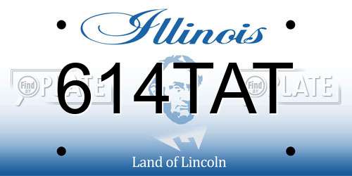 614TAT Illinois License Plate