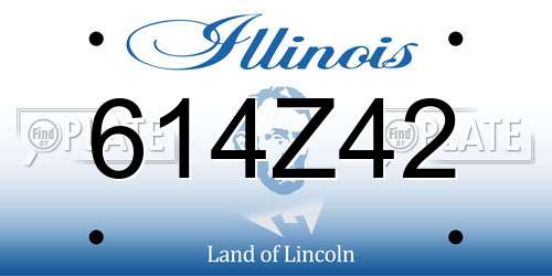 614Z42 Illinois License Plate