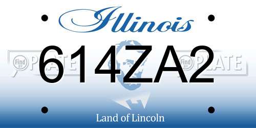 614ZA2 Illinois License Plate