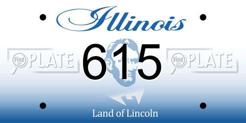 615 Illinois License Plate