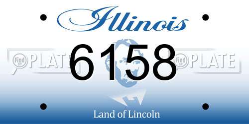 6158 Illinois License Plate