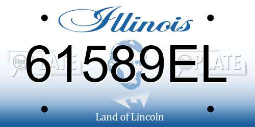 61589EL Illinois License Plate