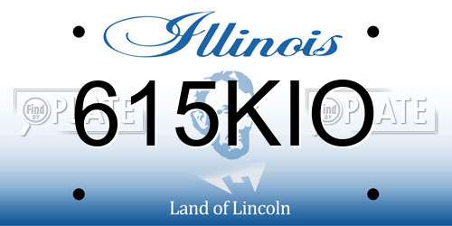615KIO Illinois License Plate